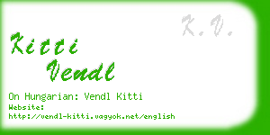 kitti vendl business card